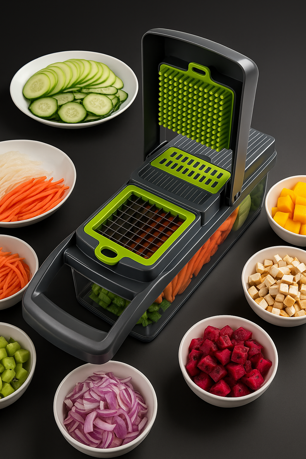 14-in-1 Magic Vegetable Chopper – Chop, Slice & Dice in Seconds”