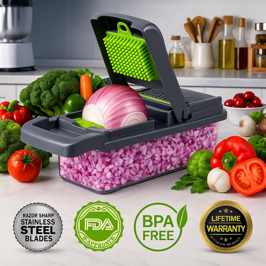 14-in-1 Magic Vegetable Chopper – Chop, Slice & Dice in Seconds”