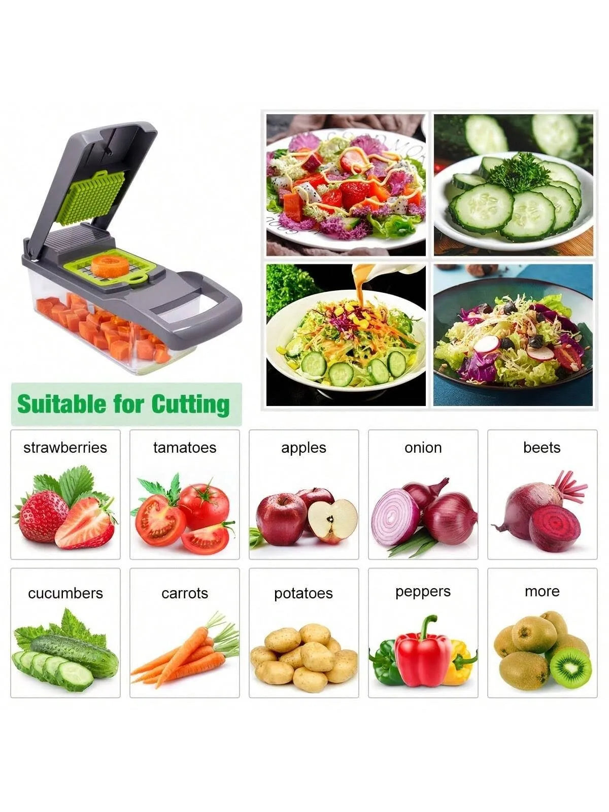 14-in-1 Magic Vegetable Chopper – Chop, Slice & Dice in Seconds”