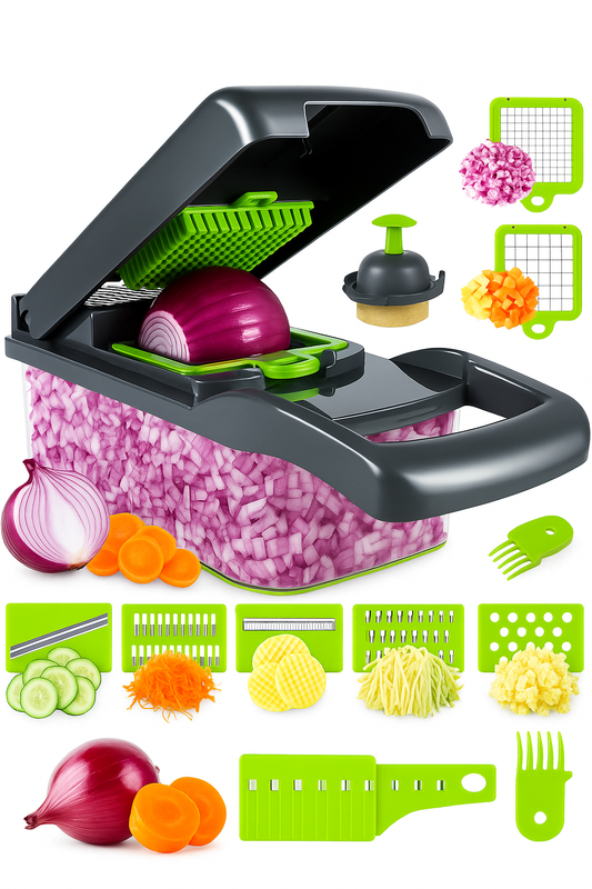 14-in-1 Magic Vegetable Chopper – Chop, Slice & Dice in Seconds”